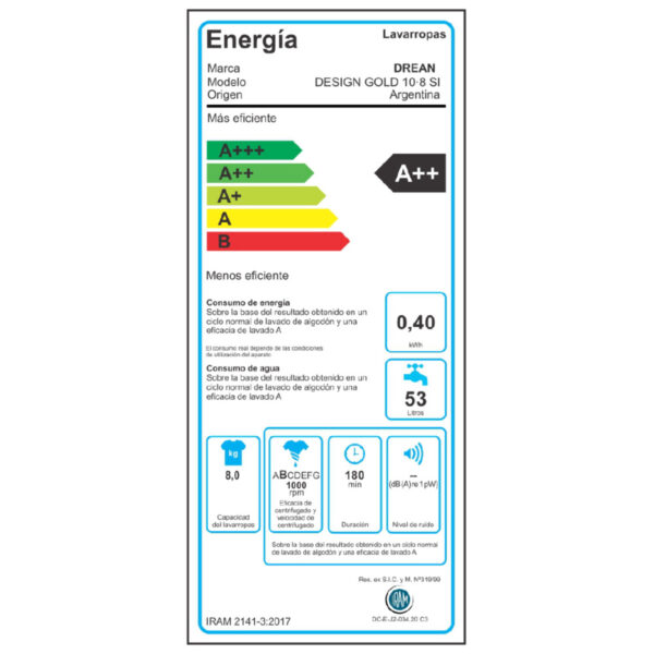Lavarropas Carga Superior Drean 8 Kg - Imagen 5