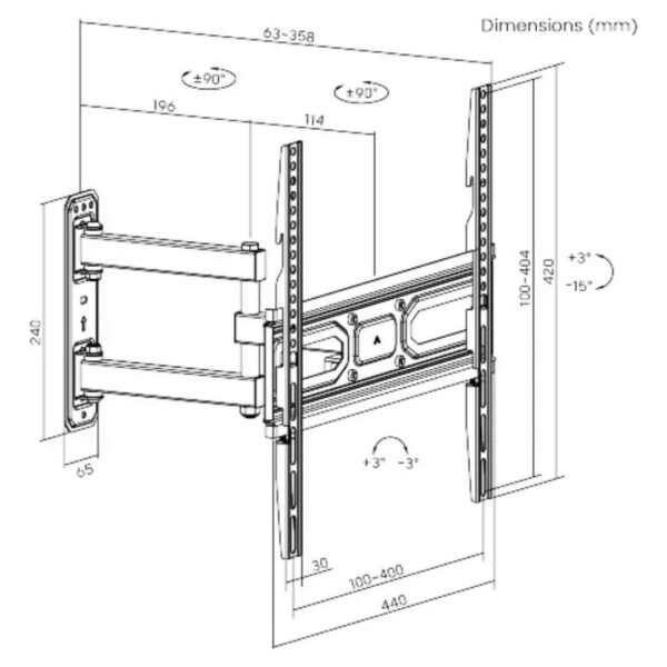 Soporte LED TV 32 a 70 pulgadas